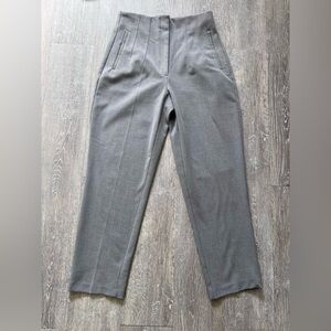 Gray Women’s Zara Cropped Dress Pants - Classic Tailored Fit